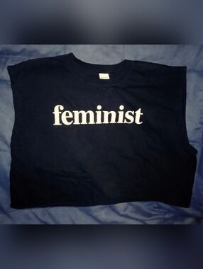 Feminist Sleeveless Crop Top Size XL